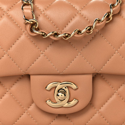 Chanel Lambskin Quilted Mini Rectangular Flap Brown 8 of 10