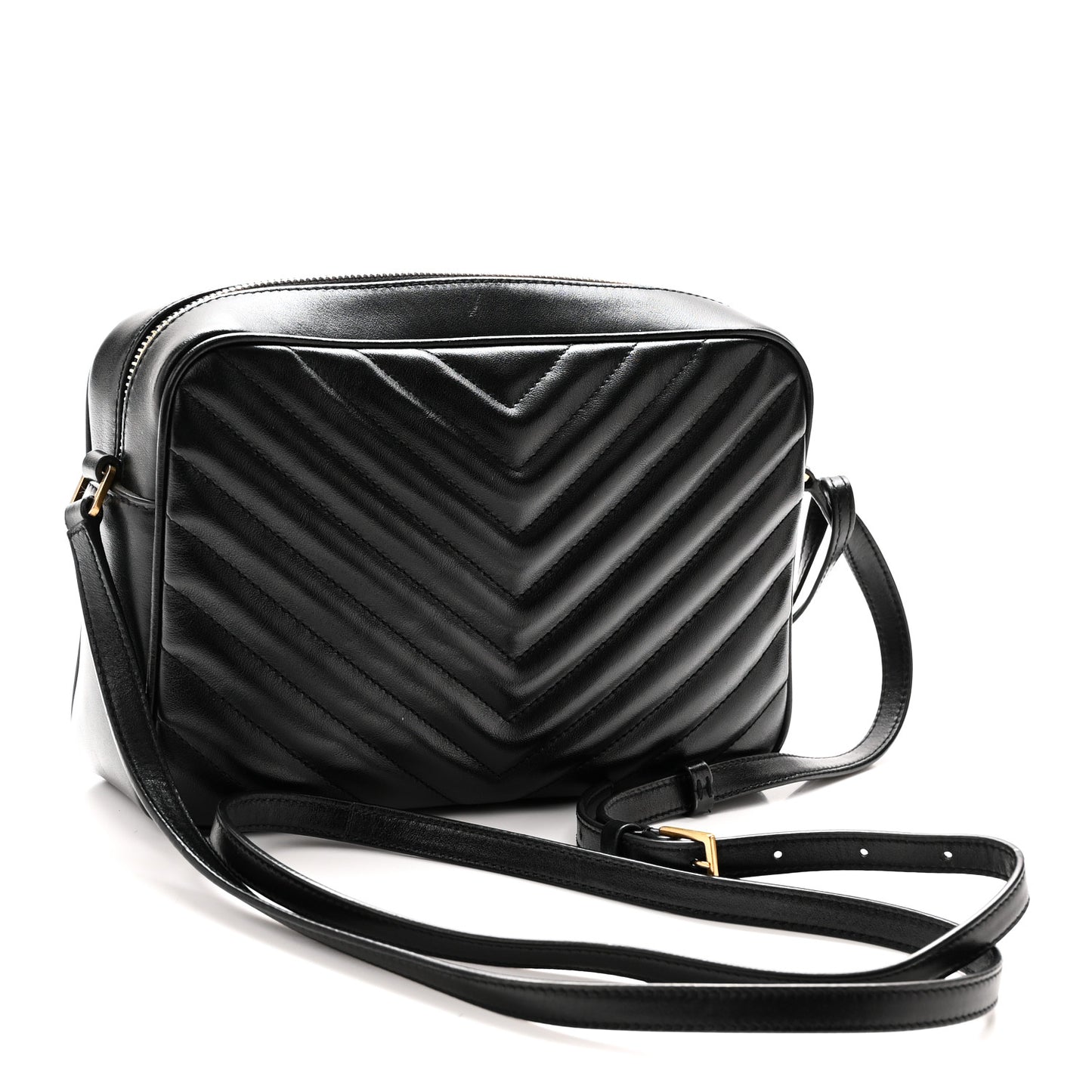 Calfskin Matelasse Monogram Lou Camera Bag Black
