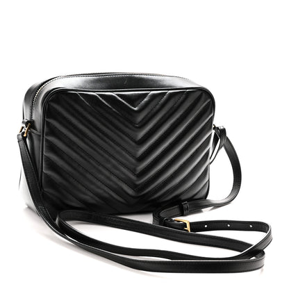 Saint Laurent Calfskin Matelasse Monogram Lou Camera Bag Black 3 of 10