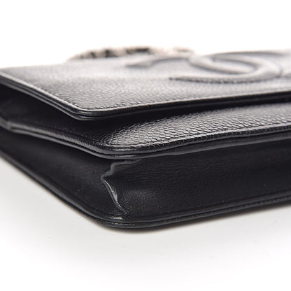 Chanel Caviar Timeless CC Wallet On Chain WOC Black 5 of 15