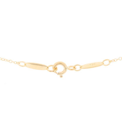 Tiffany 18K Yellow Gold Rhodonite Elsa Peretti Open Heart Pendant Necklace 4 of 4