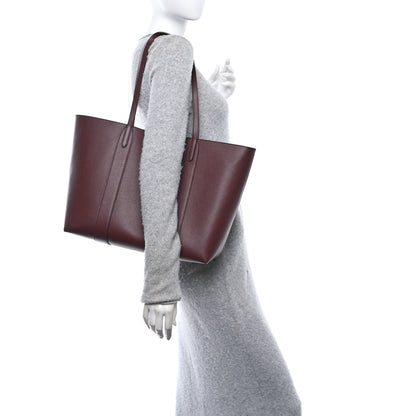 Mulberry Small Classic Grain Bayswater Tote Burgundy Oxford Blue 2 of 10