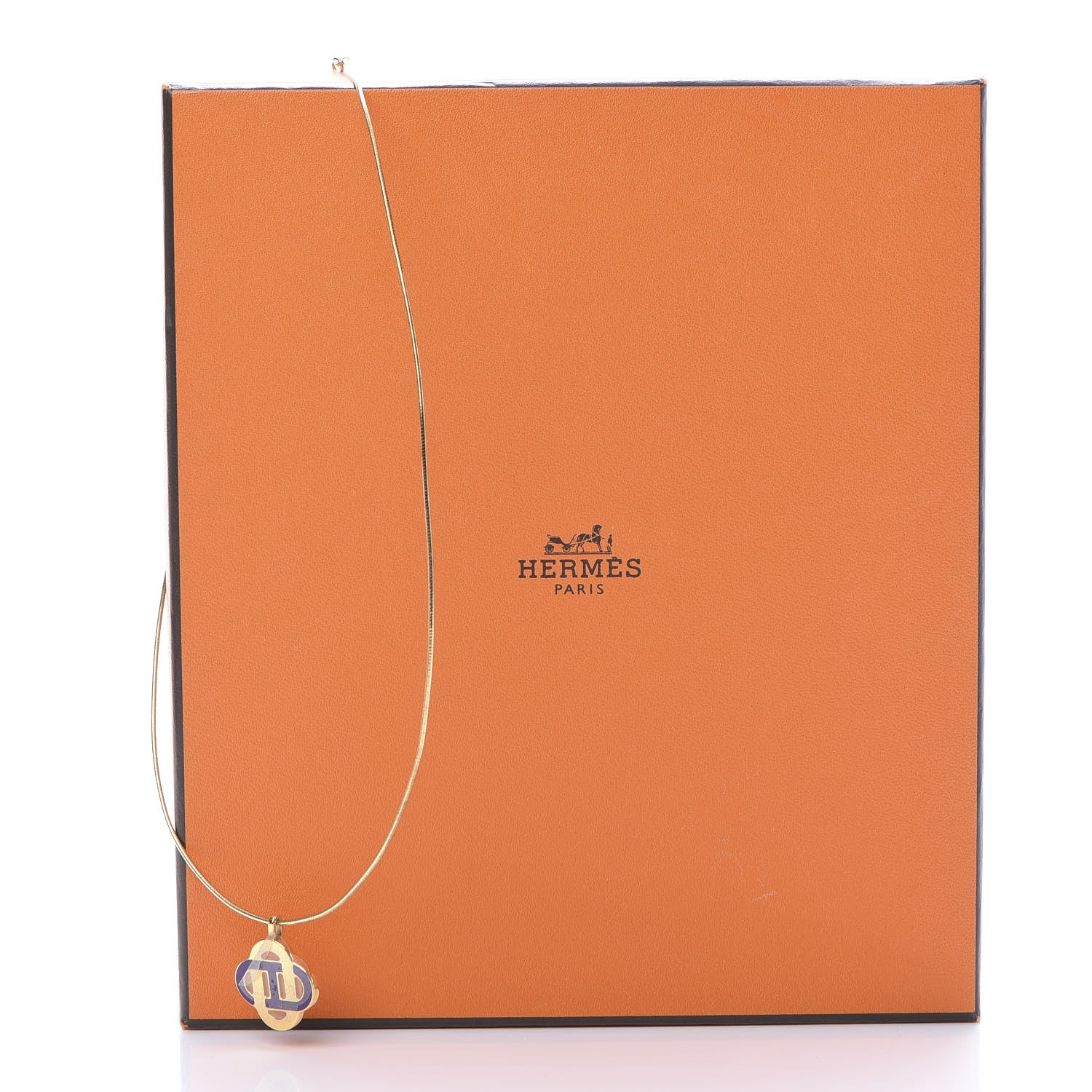 Hermes Lacquer Isatis Necklace Pourpre 5 of 5