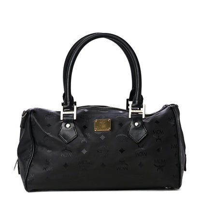 MCM Nylon Monogram Boston Bag Black 1 of 4