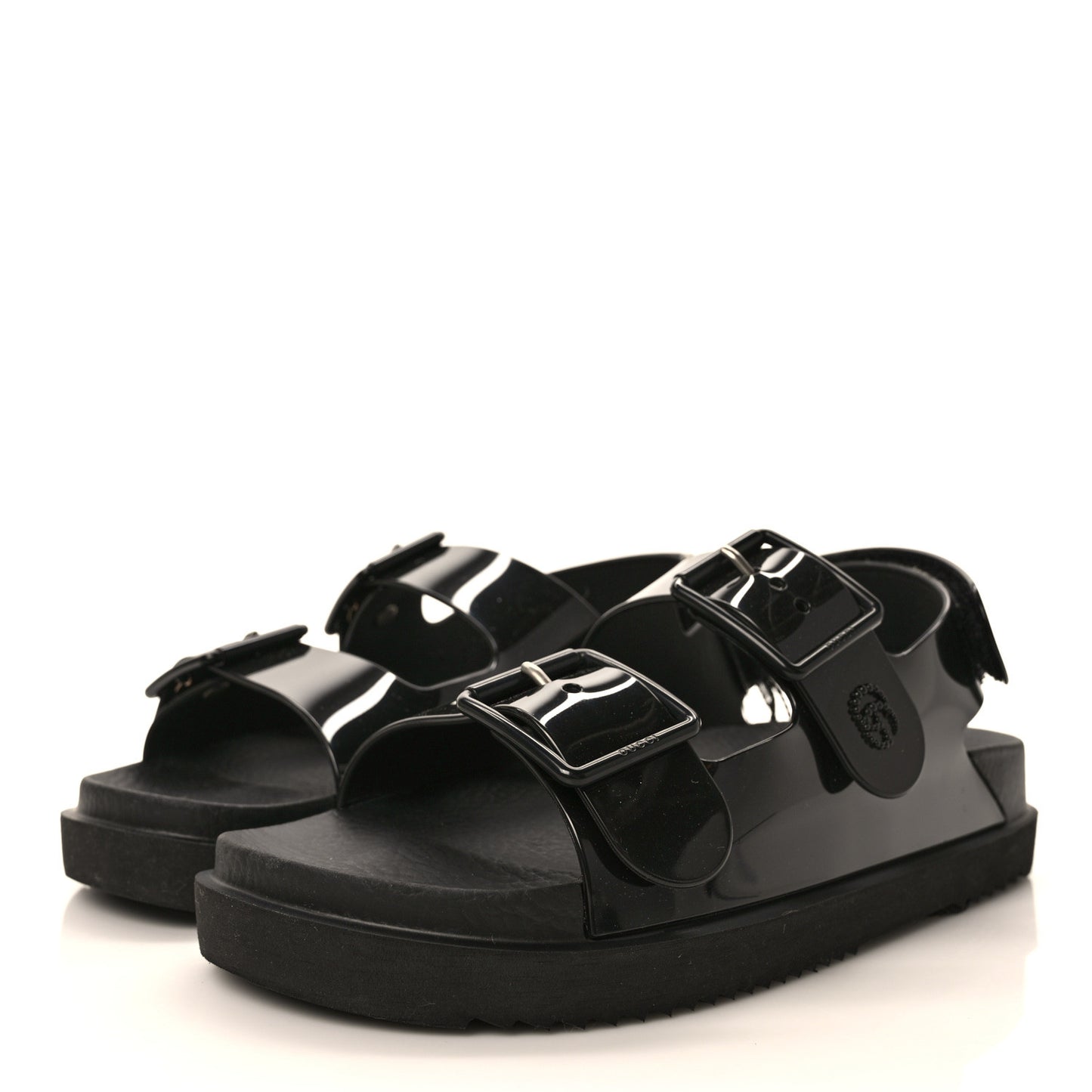 Rubber Mini Double G Womens Isla Dad Sandals 37 Black