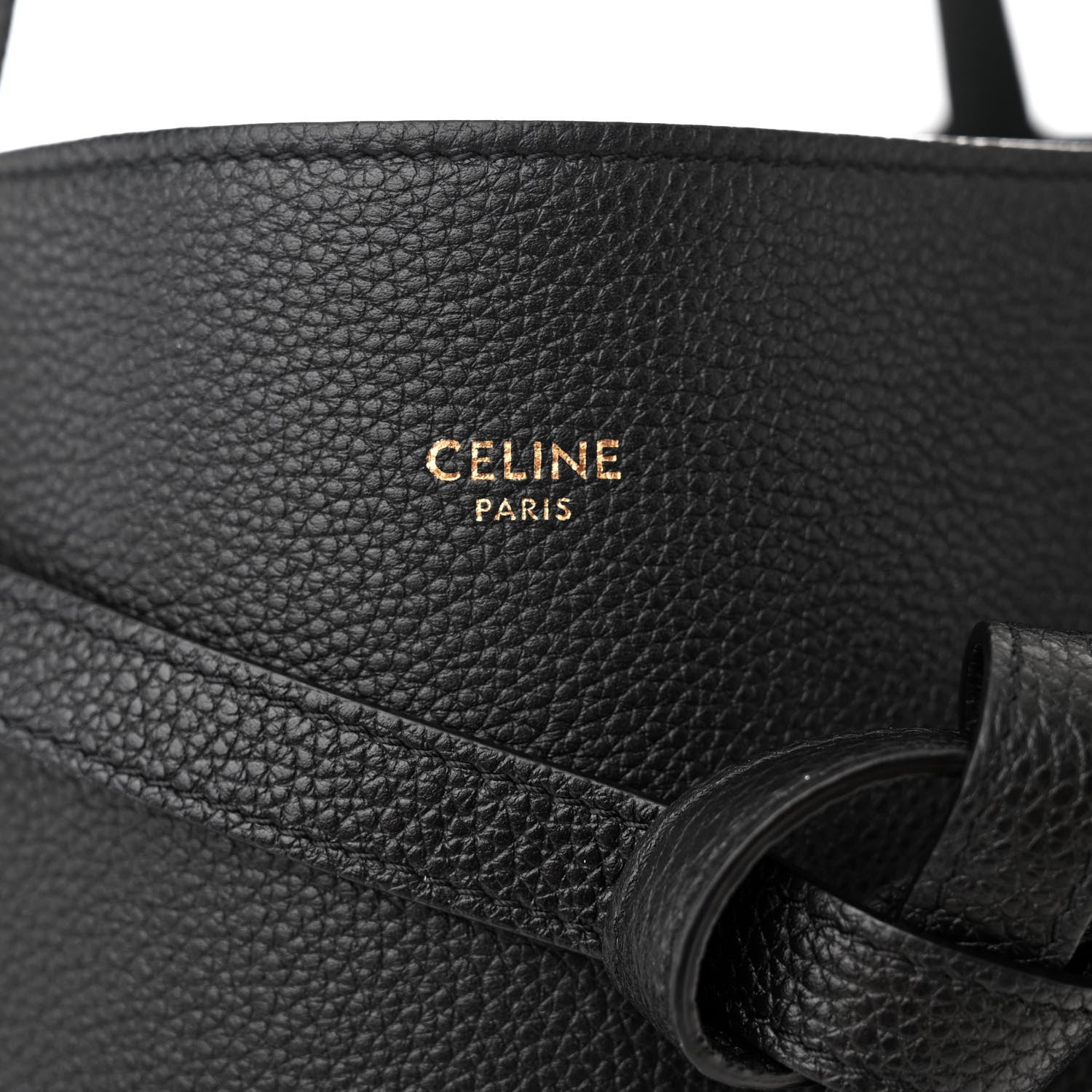 Celine Soft Grained Calfskin Medium Belt Cabas Phantom Black 7 of 10