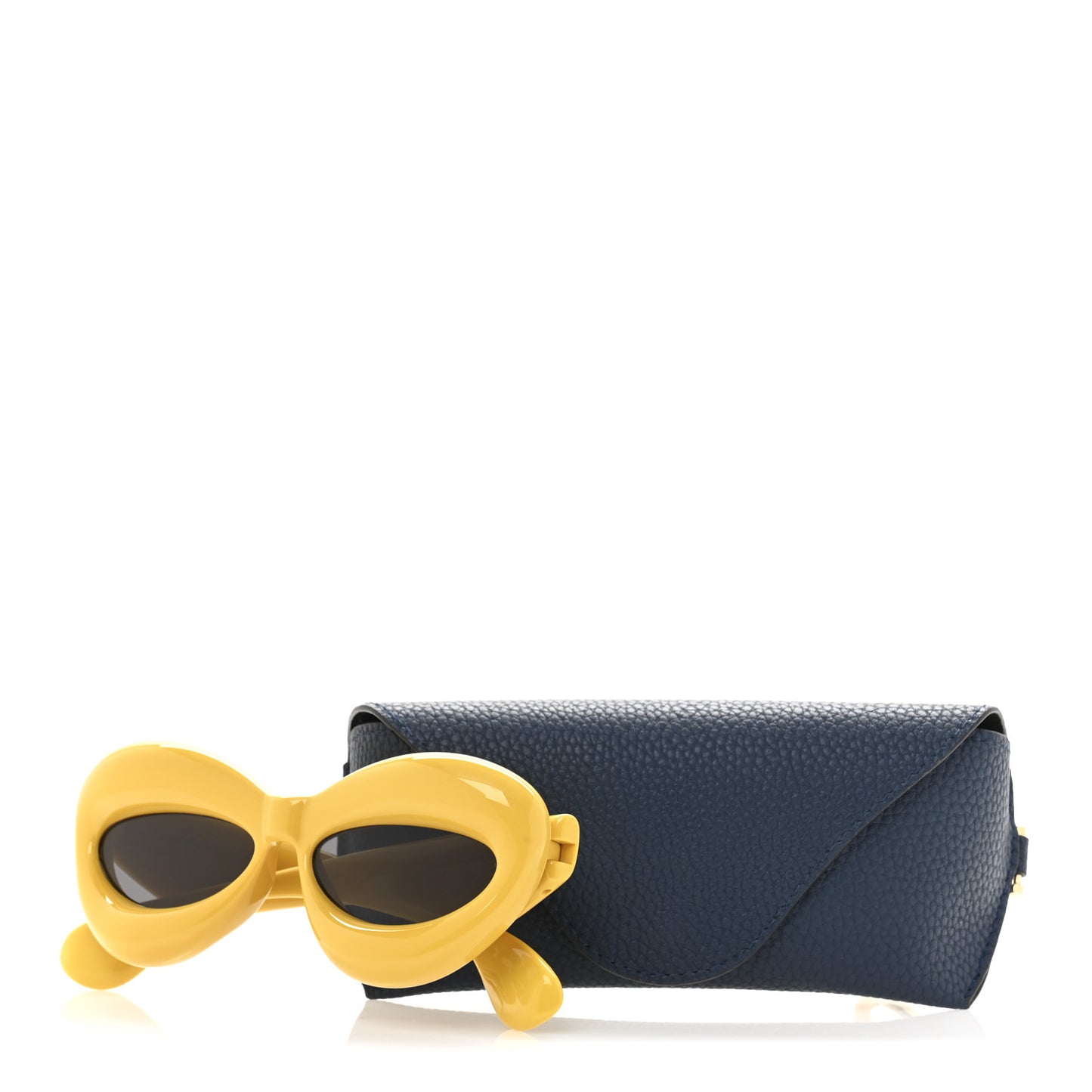 Acetate Inflated Cat-Eye Sunglasses Yellow