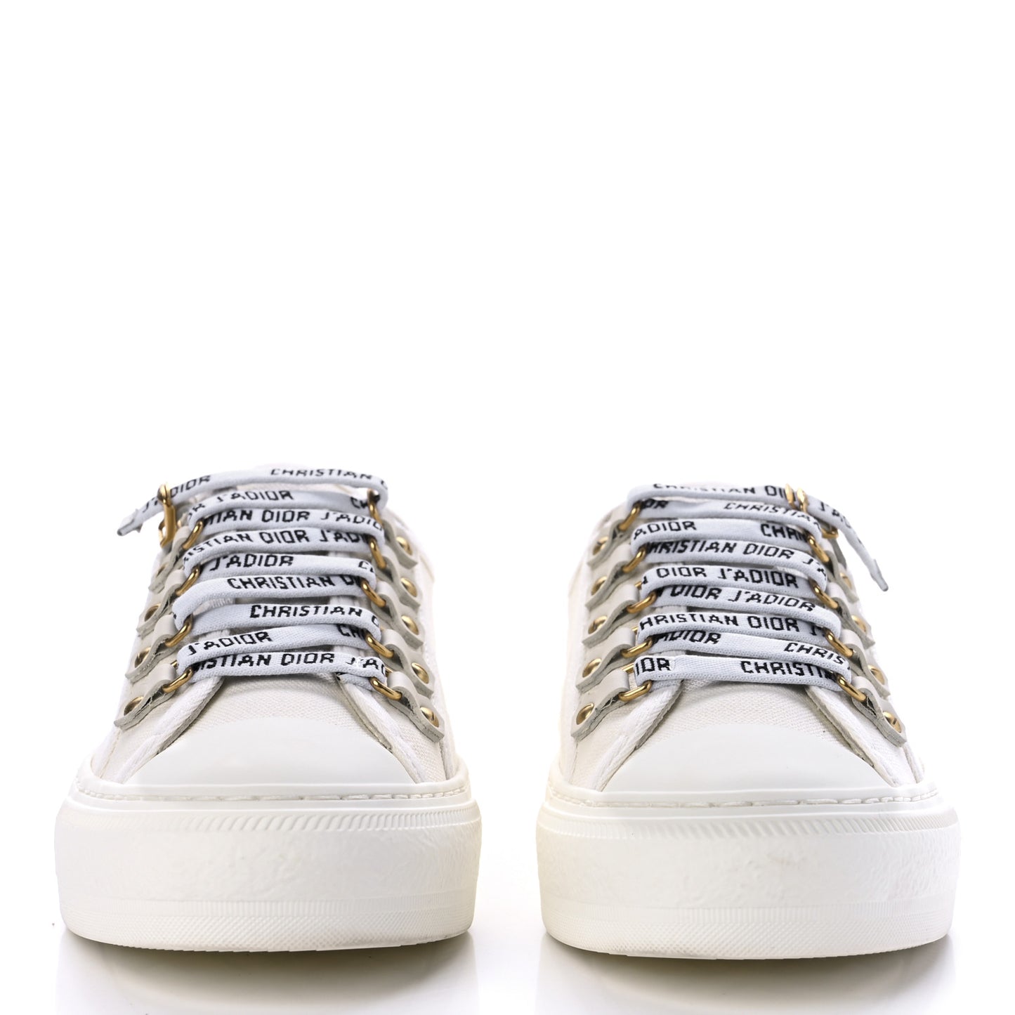 Canvas Dot Walk'N'Dior Low Top Sneakers 38.5 Milk