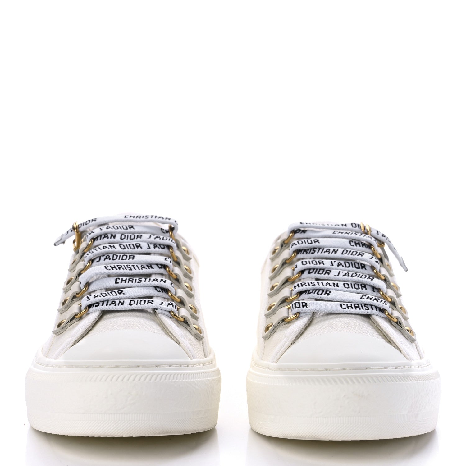 Christian Dior Canvas Dot Walk'N'Dior Low Top Sneakers 38.5 Milk 2 of 9