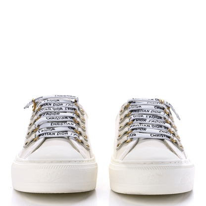 Christian Dior Canvas Dot Walk'N'Dior Low Top Sneakers 38.5 Milk 2 of 9