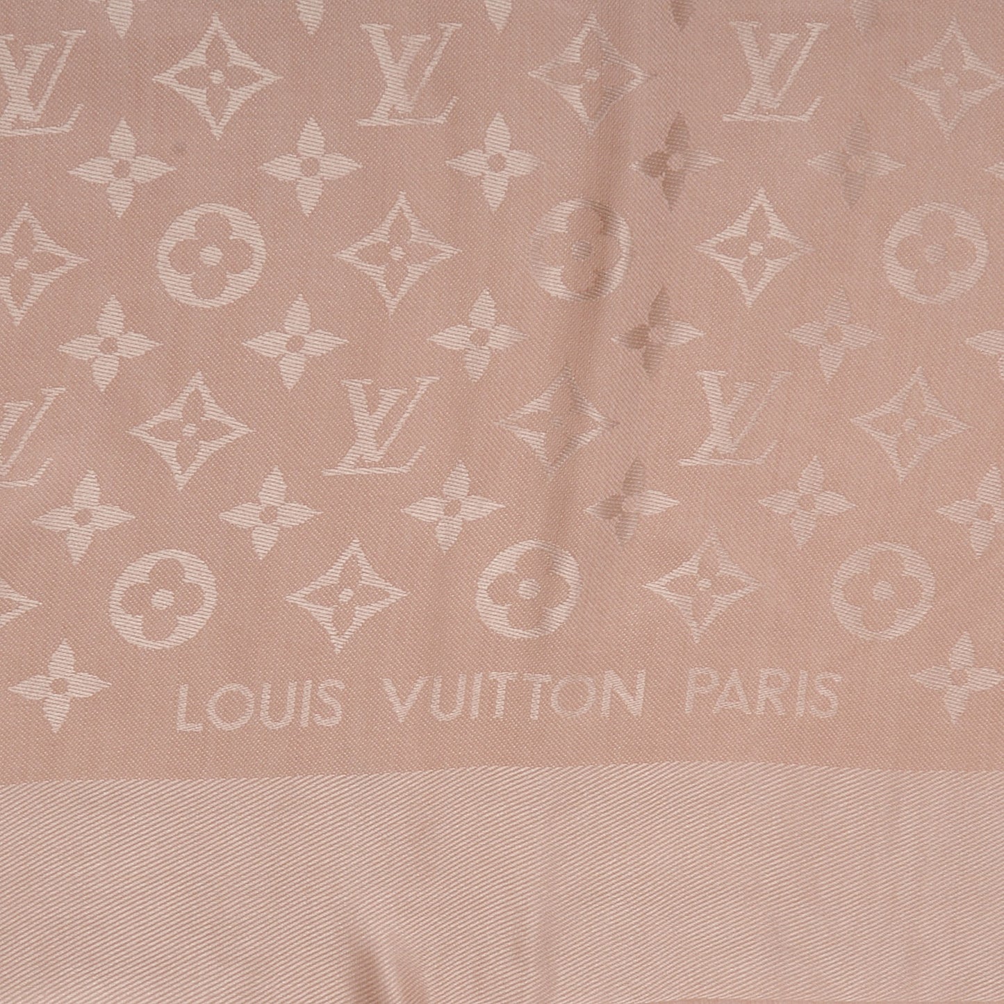 Wool Silk Monogram Shawl Nude