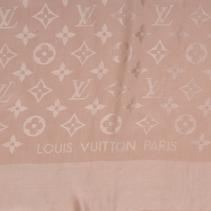 Louis Vuitton Wool Silk Monogram Shawl Nude 1 of 5