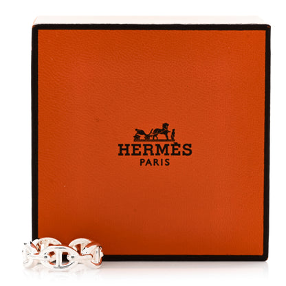 Hermes Sterling Silver PM Chaine d'Ancre Enchainee Band Ring 54 6.75 7 of 7