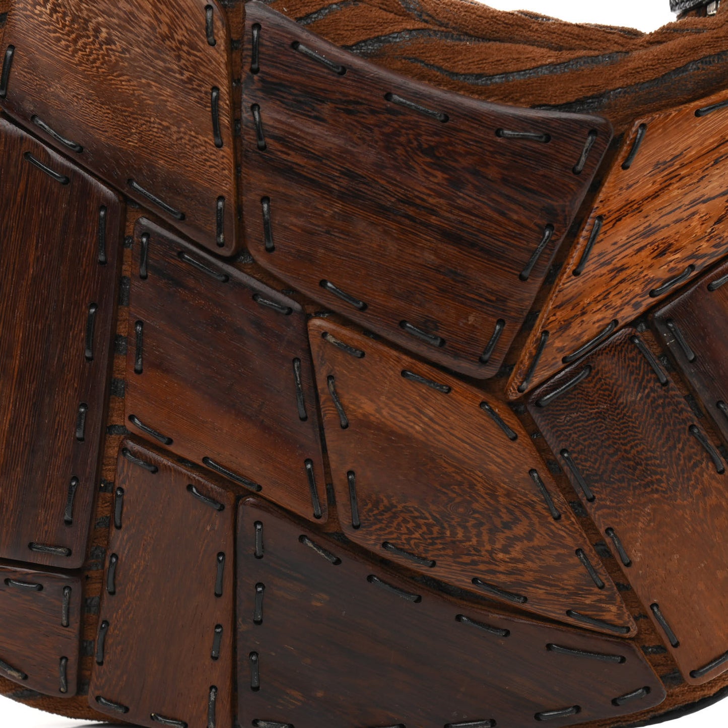 Lizard Wood Patchwork Oyster Brown