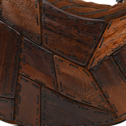 Fendi Lizard Wood Patchwork Oyster Brown 7 of 14