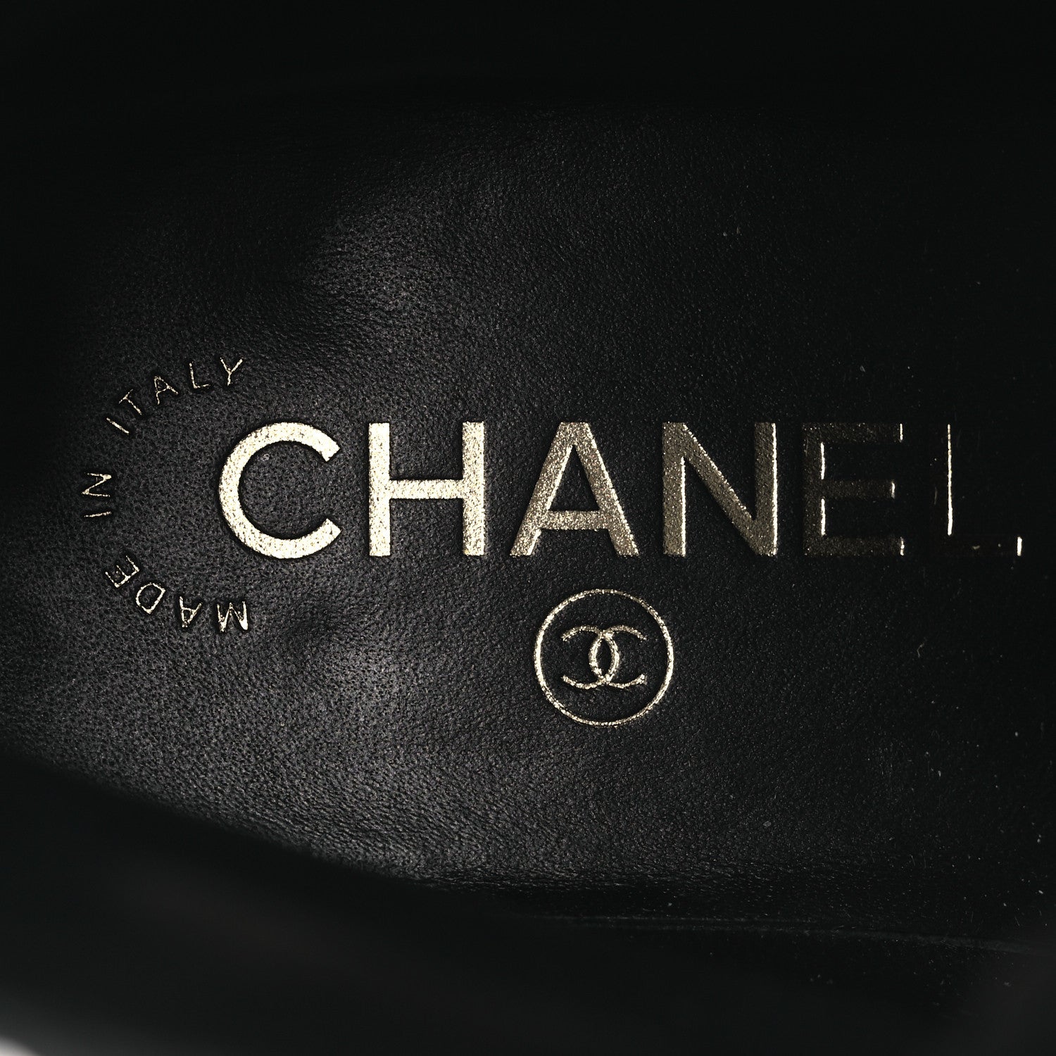 Chanel Shiny Calfskin Velvet Pearl Combat Short Boots 38 Black 9 of 14