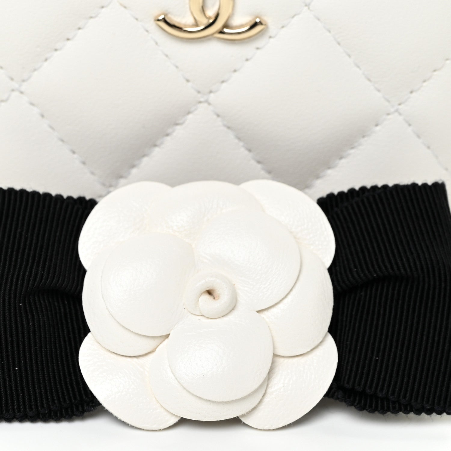 Chanel Lambskin Quilted My Chanel Lady Vanity Case With Chain White 12 of 13