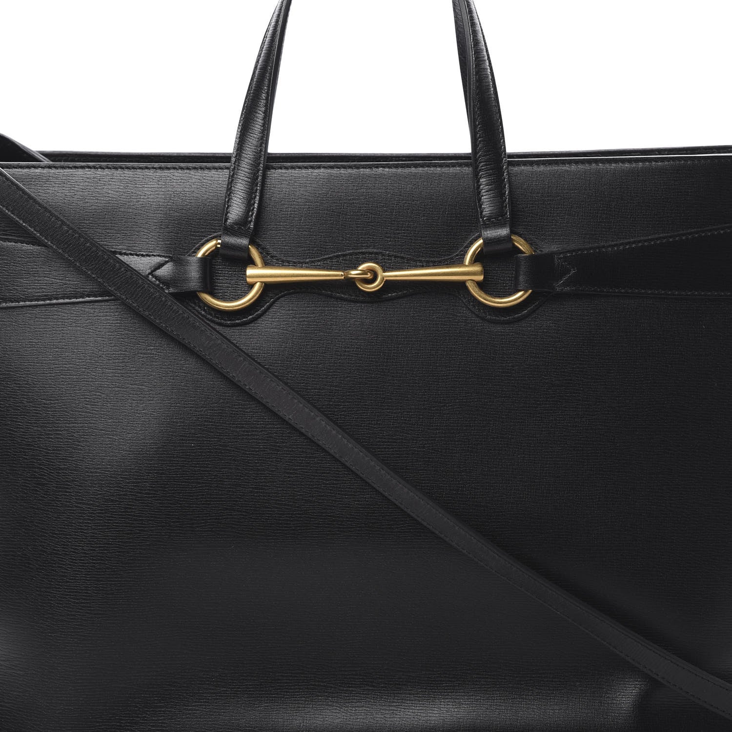 Gucci Textured Calfskin Large Bright Bit Tote Black 8 of 14