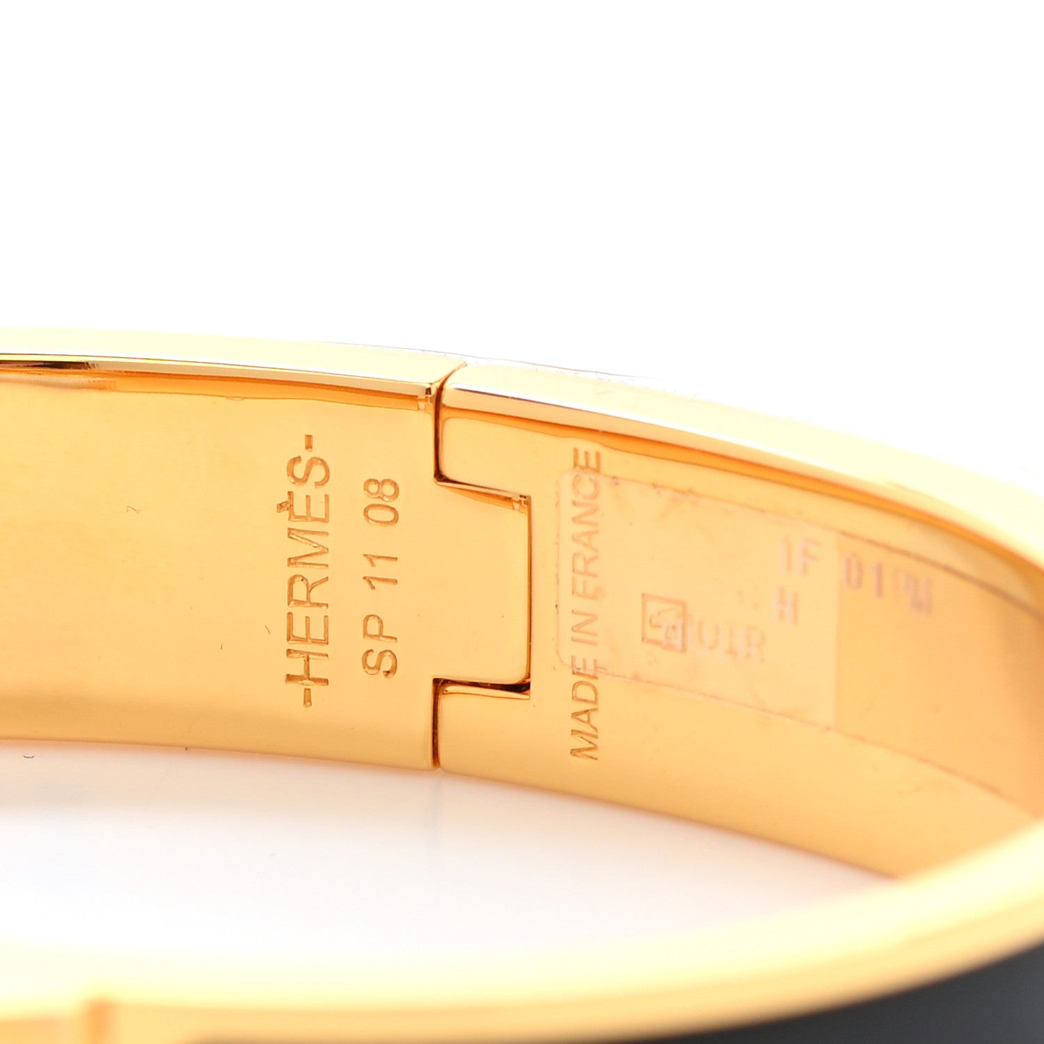 Hermes Enamel Narrow Clic Clac H Bracelet PM Black 4 of 5