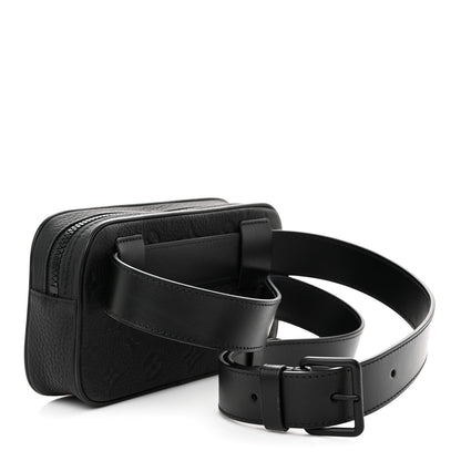 Louis Vuitton Taurillon Monogram Uniformes Solar Ray Soft Pochette Volga Belt Bag Black 3 of 9