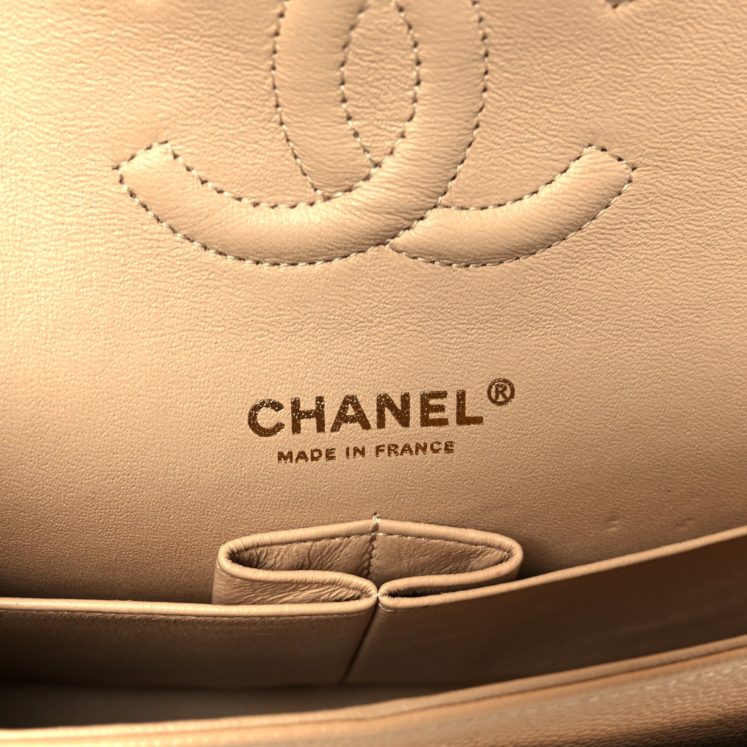 Chanel Caviar Quilted Medium Double Flap Beige Clair 6 of 12
