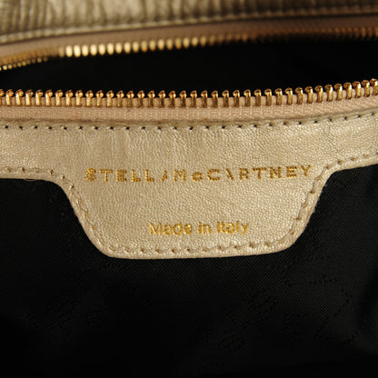 Stella McCartney Metallic Woven Boucle Fold Over Falabella Tote Gold 6 of 9