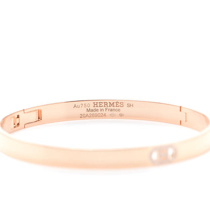 Hermes 18K Rose Gold Diamond PM H D'Ancre Bracelet SH 4 of 6
