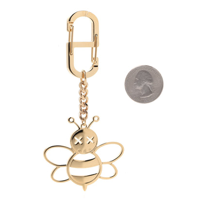 Christian Dior x KAWS Brass Bee Charm Key Ring Gold 2 of 3