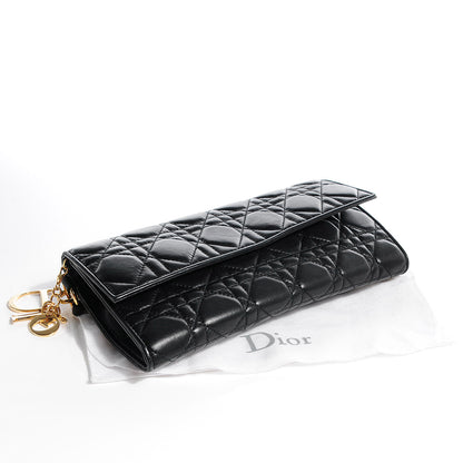 Christian Dior Lambskin Cannage Clutch Black 4 of 8