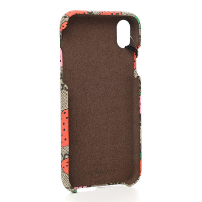 Gucci GG Supreme Monogram Strawberry iPhone XR Case 3 of 5