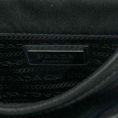 Prada Re-Nylon Saffiano Mini Pocket Single Snap Buckle Messenger Bag Black 5 of 8