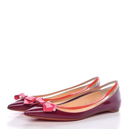 Christian Louboutin Patent PVC Suspendo Ballet Flats 38.5 Pink 3 of 9