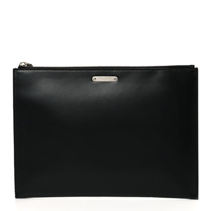 Saint Laurent Calfskin Zipped Clutch Black 1 of 8