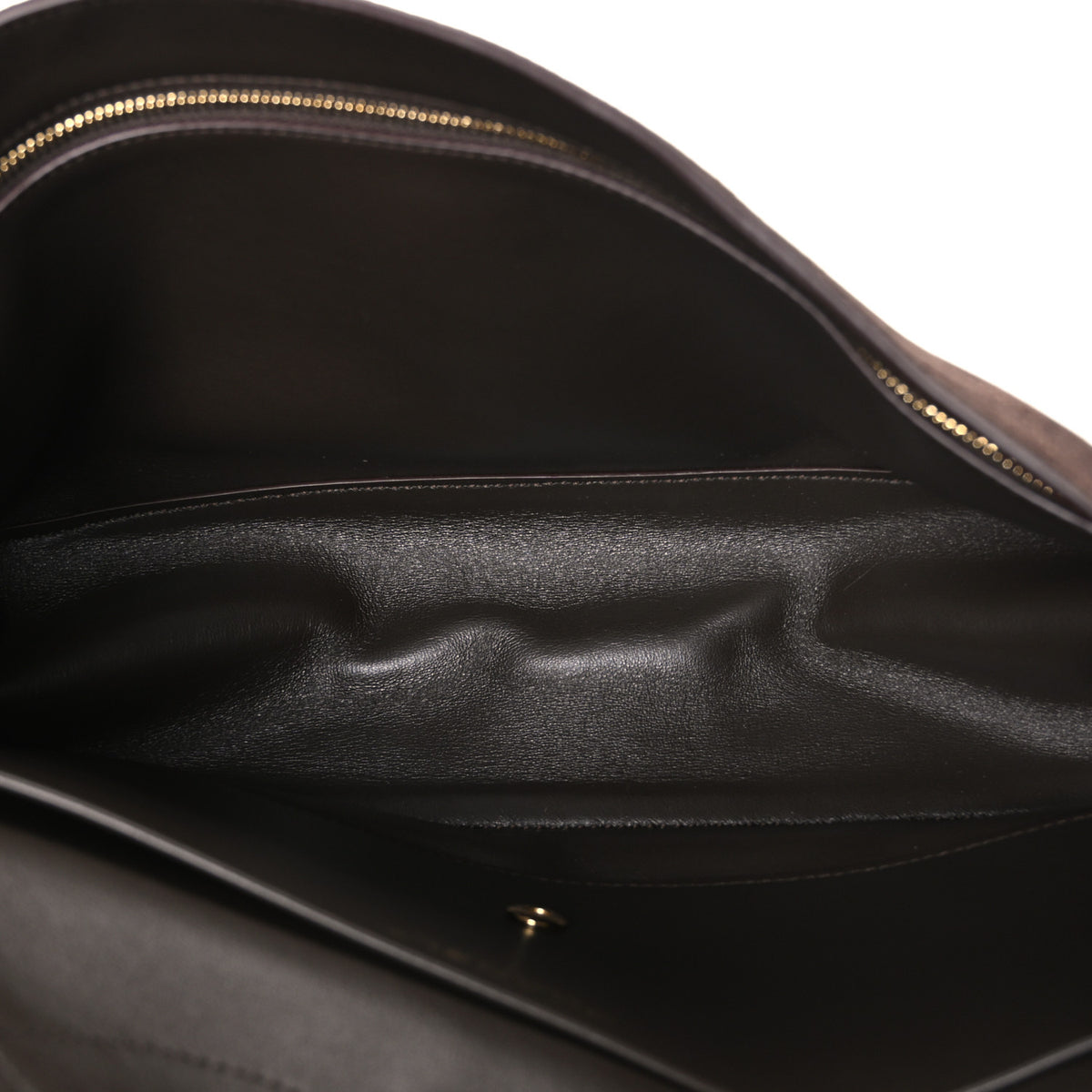 Suede Calfskin Small Souplissimo Maxi Flap Dark Brown