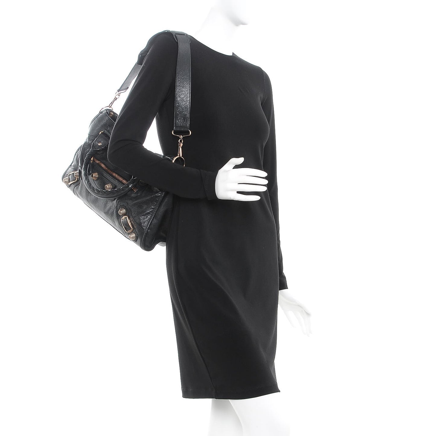 Agneau Giant 21 Rose Gold Hardware City Black