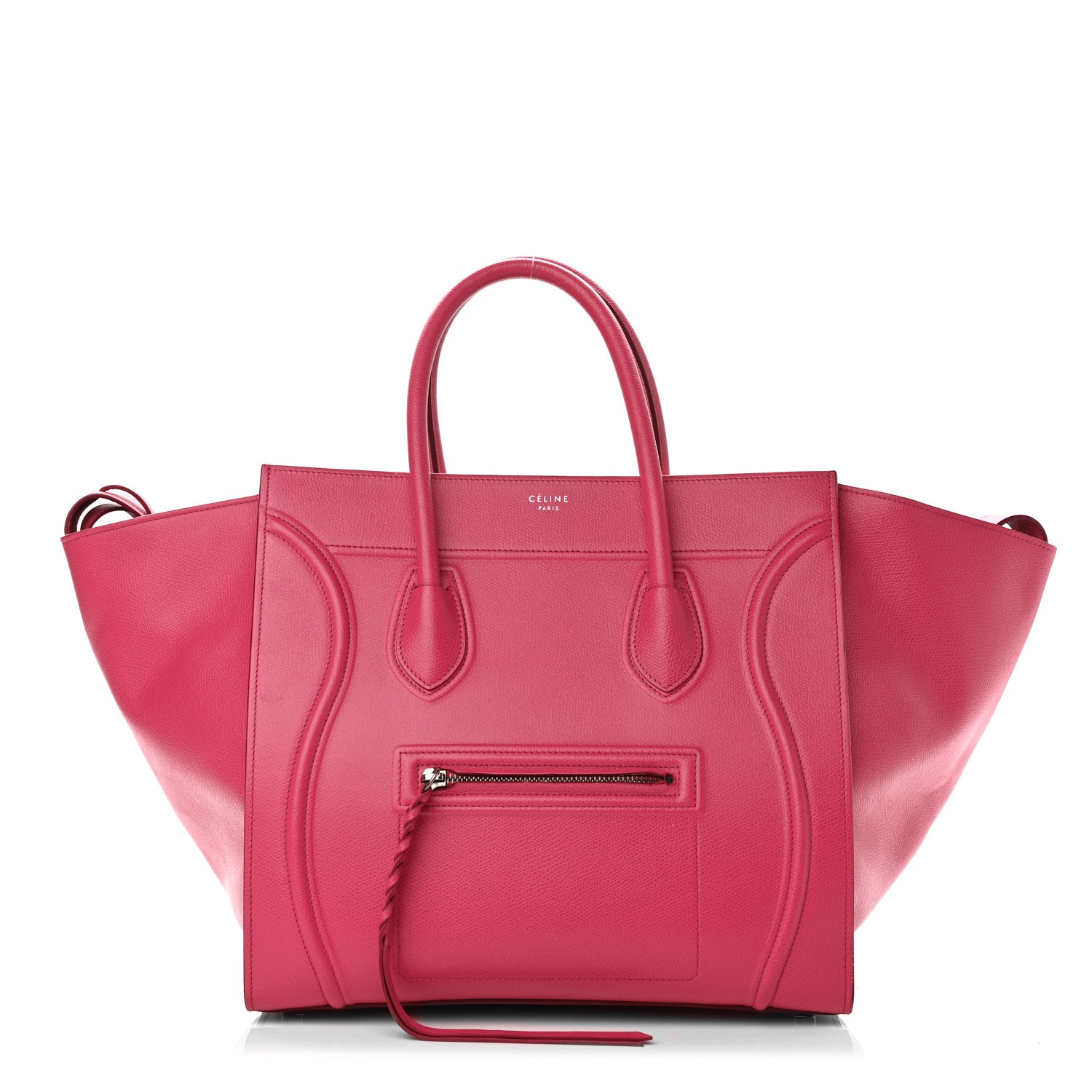 Celine Grained Calfskin Medium Phantom Luggage Fuchsia 1 of 12