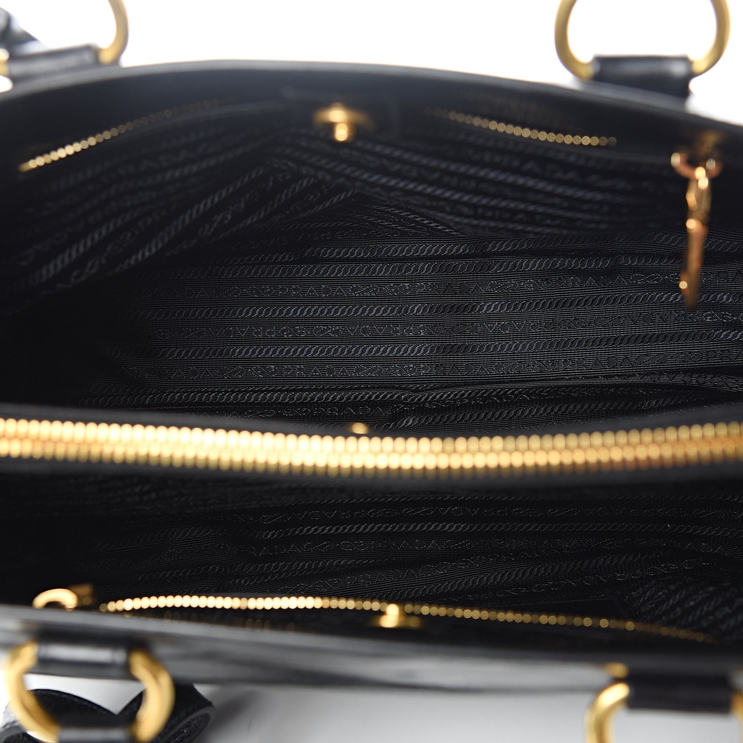 Vitello Shine Top Handle Bag Black