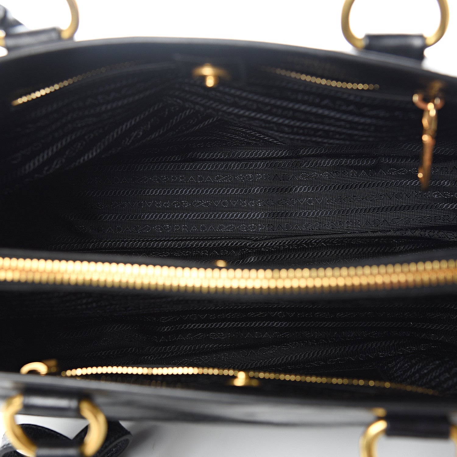 Prada Vitello Shine Top Handle Bag Black 4 of 9
