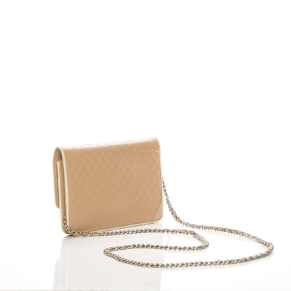 Chanel Calfskin Quilt Embossed CC Wallet On Chain WOC Beige 3 of 12