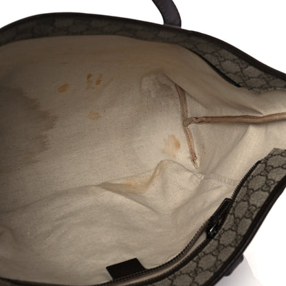 Gucci GG Supreme Monogram Medium Zippered Shopping Tote Dark Brown 16 of 16