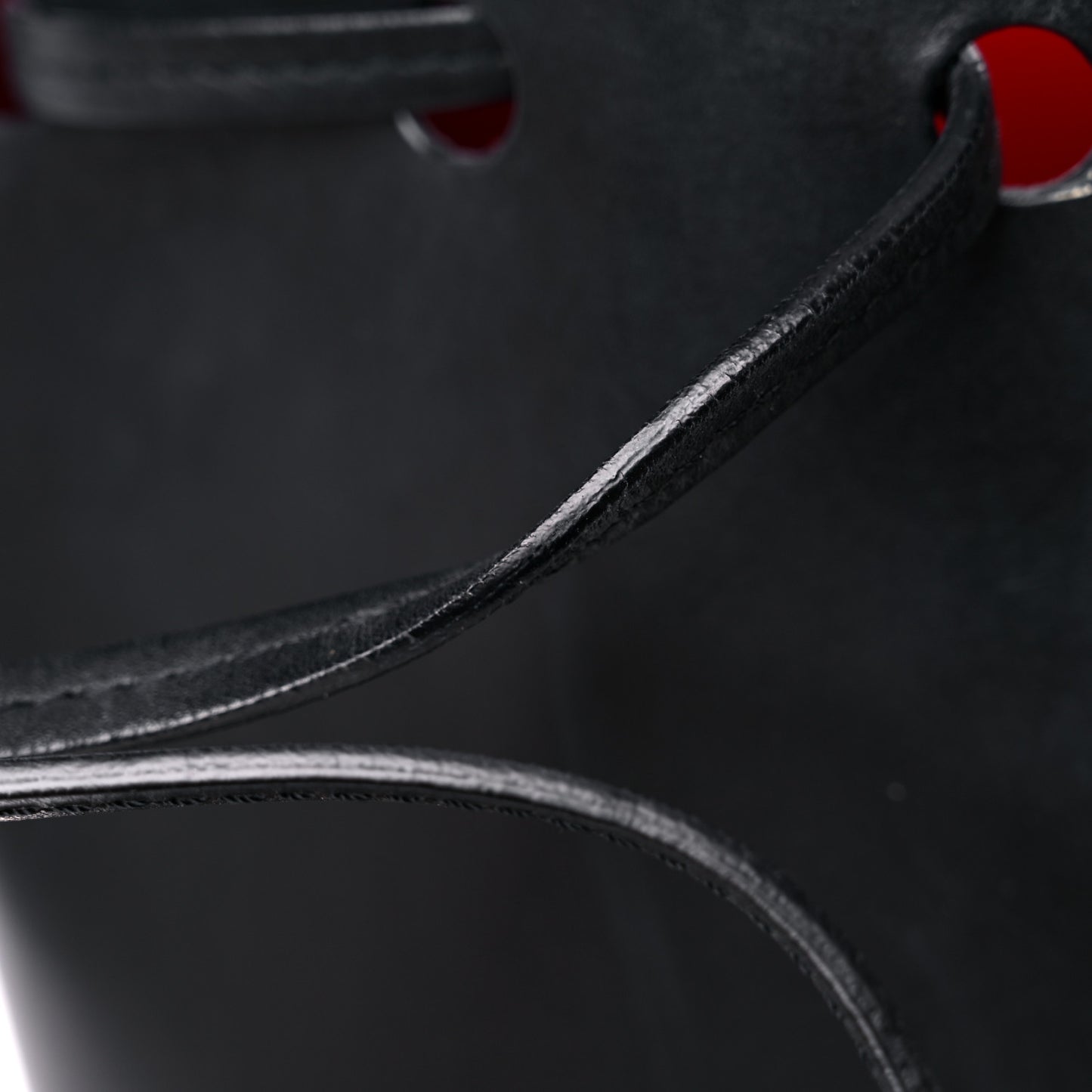 Calfskin Mini Bucket Bag Black Flamma