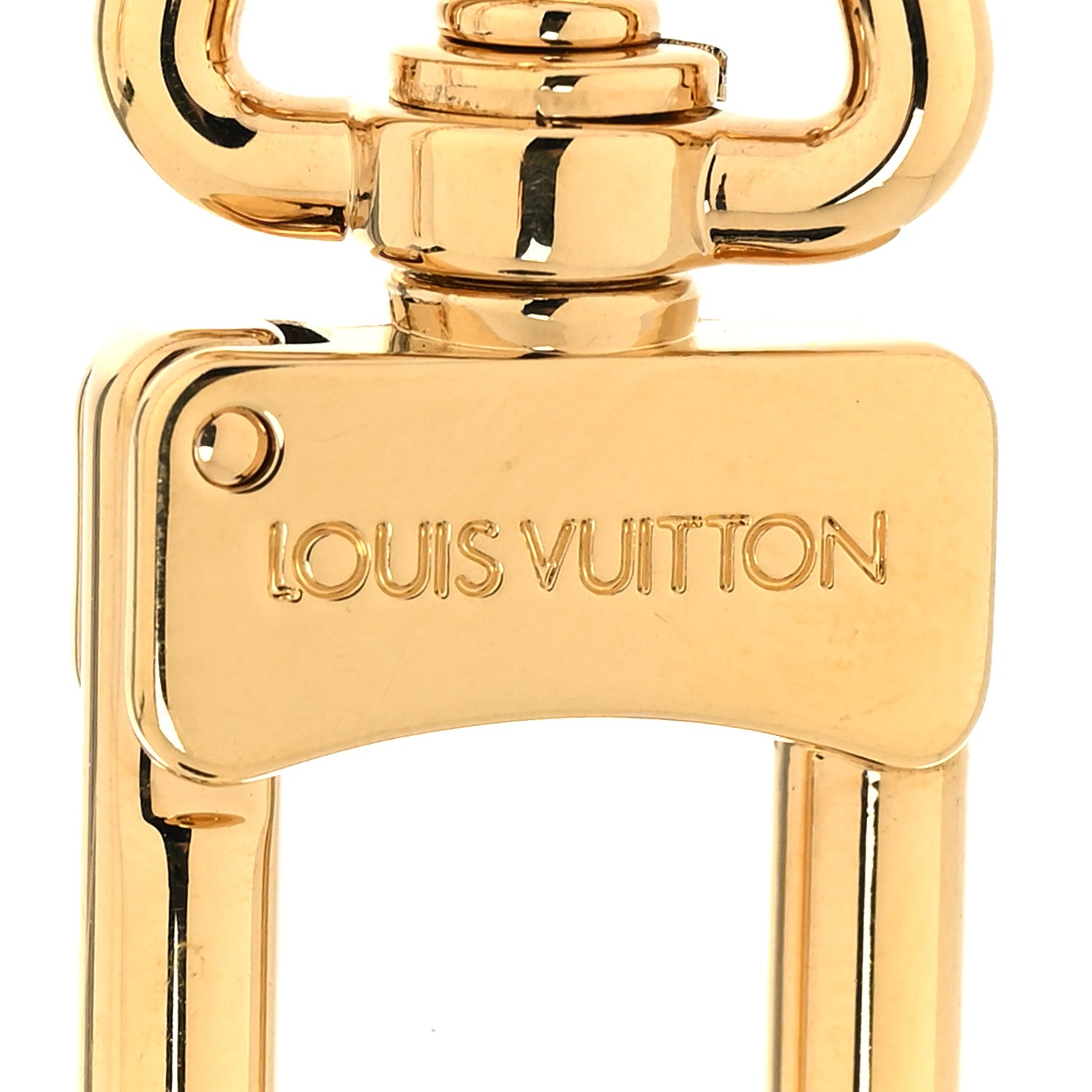 Louis Vuitton Brass Enamel Fleur De Monogram Bag Charm Chain Gold 3 of 4