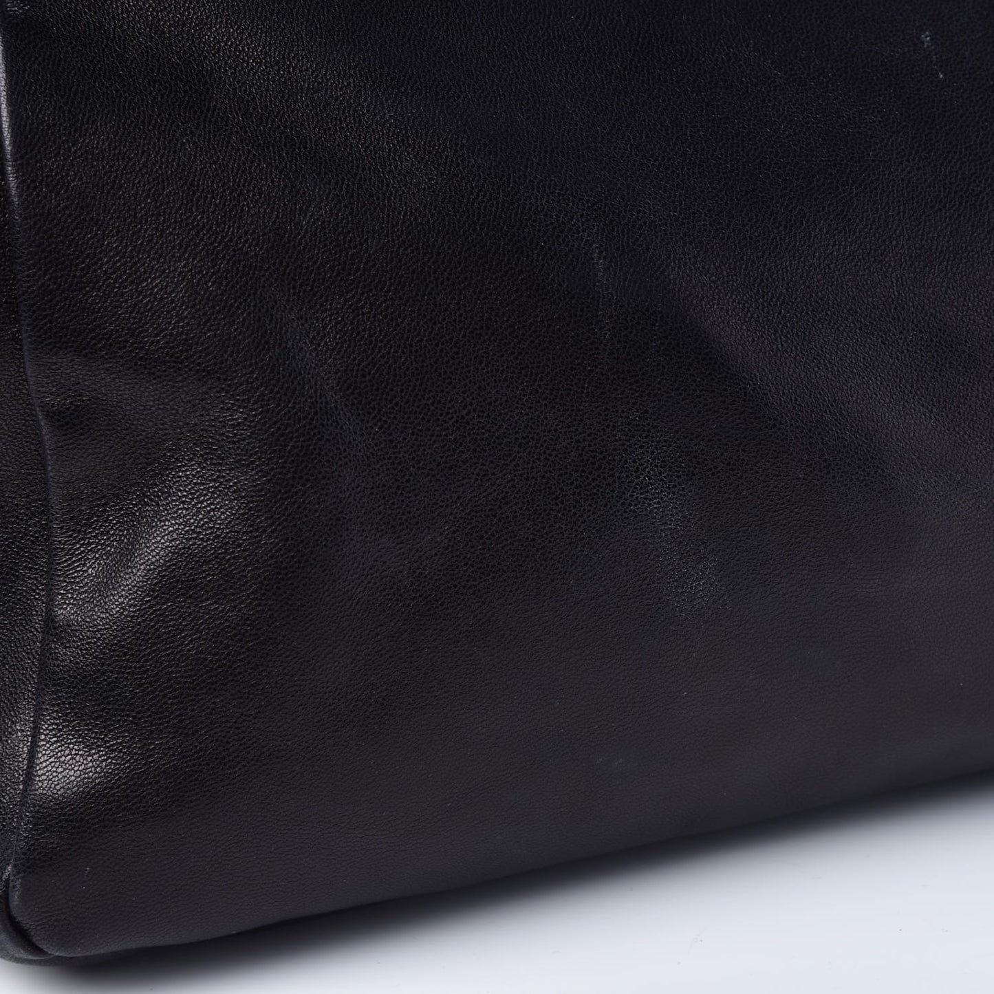 Calfskin Zipper Cutout Shoulder Bag Black