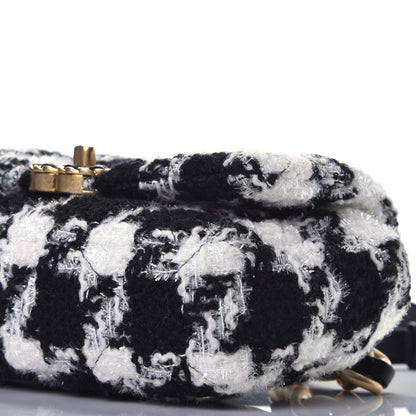 Chanel Tweed Quilted Chanel 19 Waist Bag Black Ecru White 9 of 10