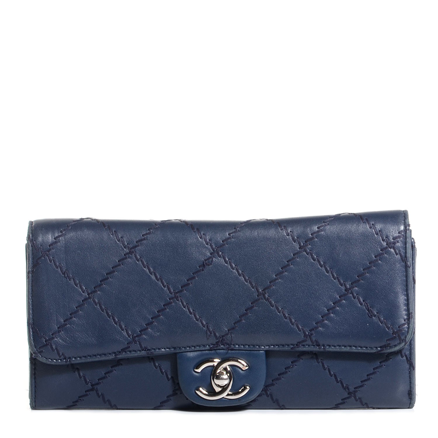 Chanel Calfskin Ultimate Stitch Clutch Flap Navy Blue 1 of 8