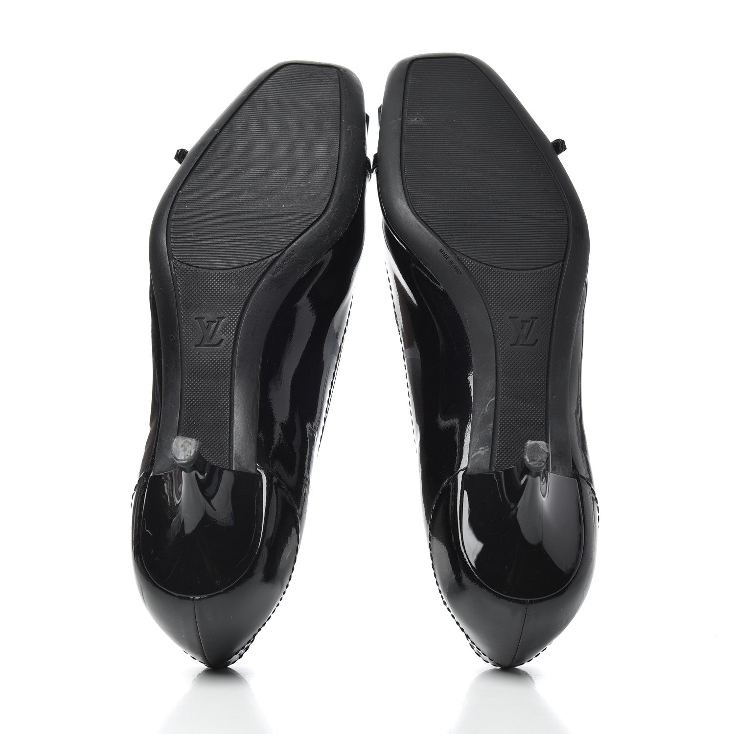 Louis Vuitton Patent Fringe Pumps 38.5 Black 5 of 18