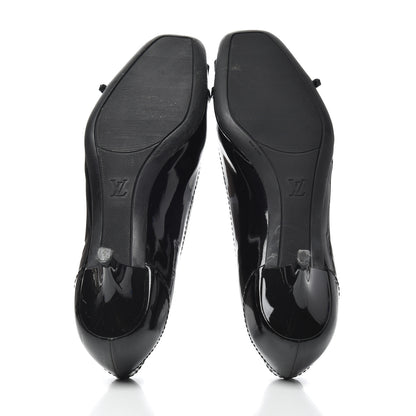 Louis Vuitton Patent Fringe Pumps 38.5 Black 5 of 18