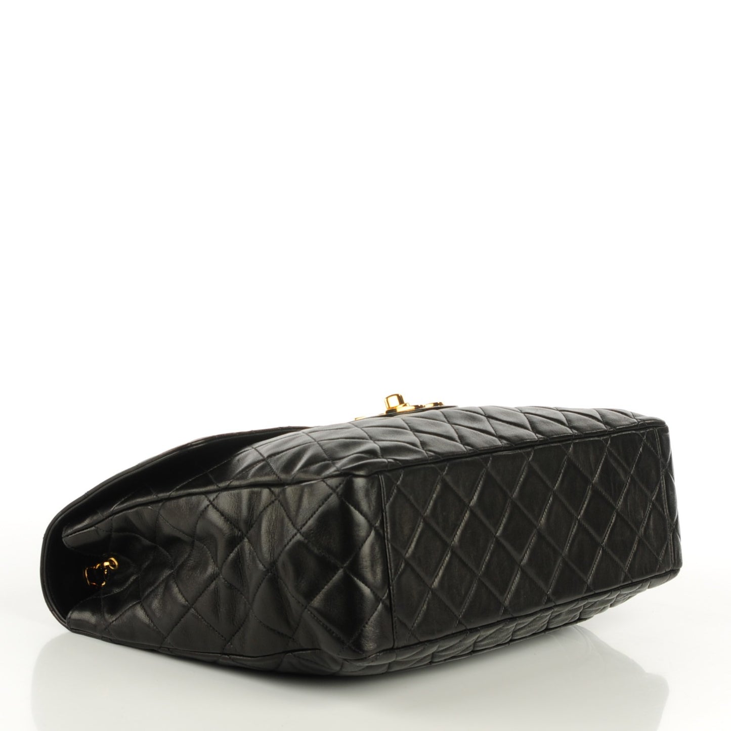 CHANEL Lambskin Quilted XL Jumbo Flap Black