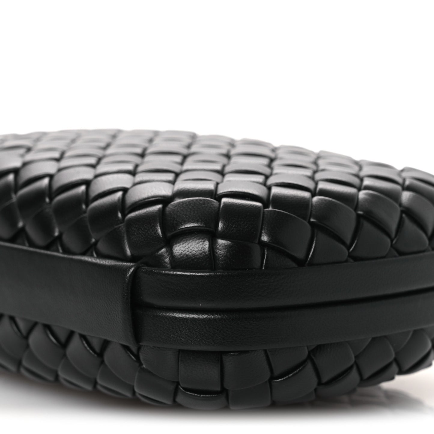 Nappa Intrecciato Knot Clutch Black