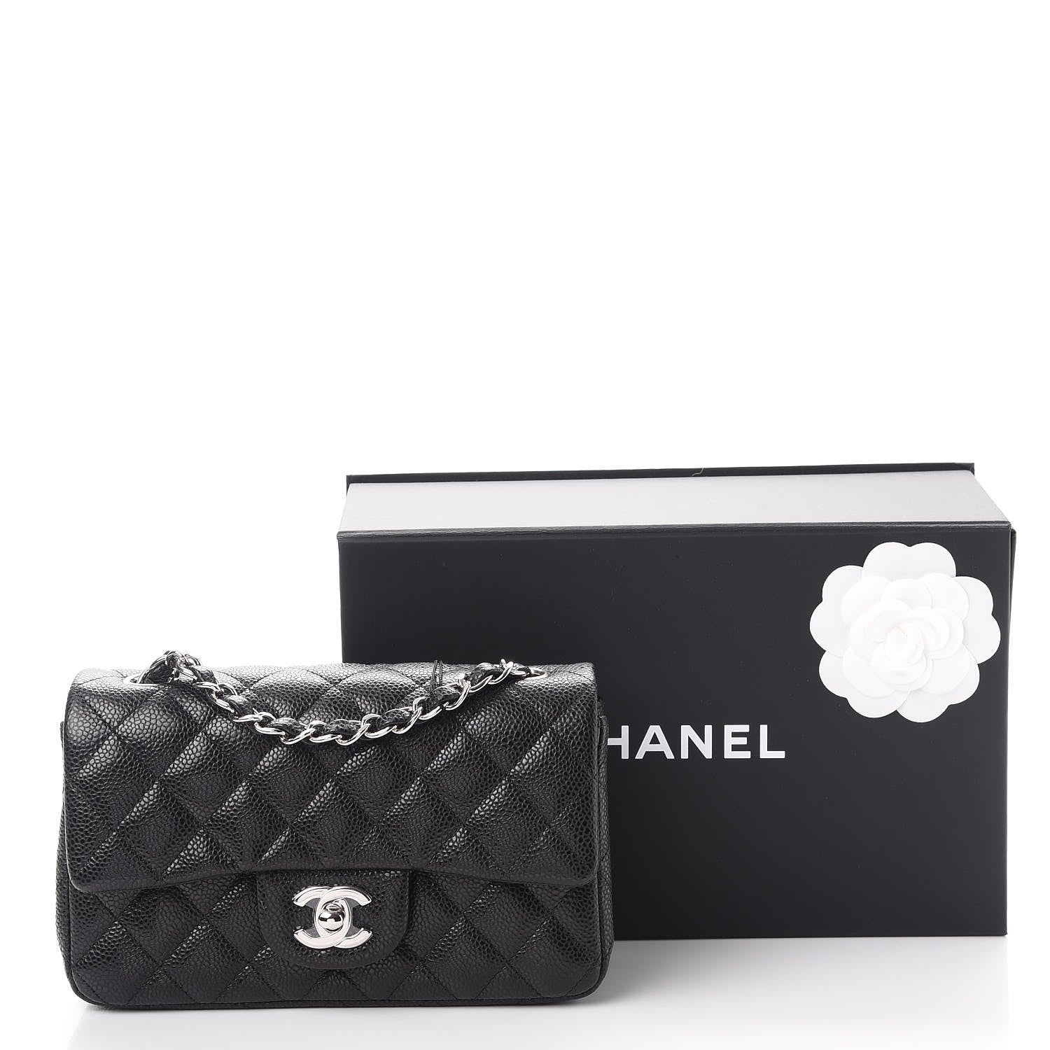 Chanel Caviar Quilted Mini Rectangular Flap Black 8 of 8